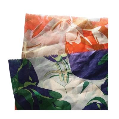 China Wholesale Organic Printed Silk Fabric , 100% Pure Silk Organza Roll Fabric In Digital Printed for sale