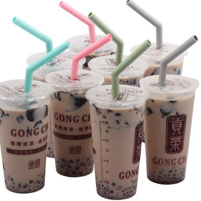 China New Product Viable Colorful Eco-Friendly Collapsible Reusable Silicone Drinking Straws for sale