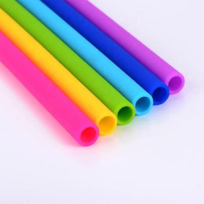 China Wholesale Custom Logo Printing Reusable Silicone Straw Viable With Brush for sale