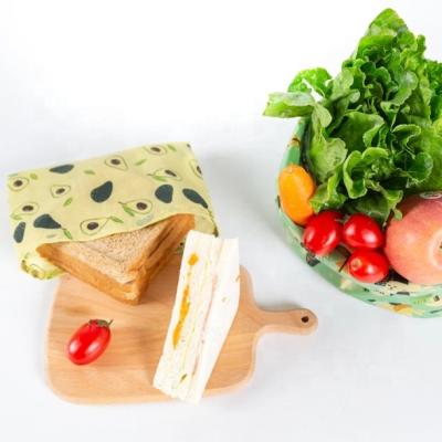 China Sustainable Beeswax Packaging Bag Beeswax Wrap Sandwich Bags Eco-Friendly Reusable Beeswax Food Wrap Sandwich Bag for sale