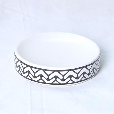 China Mordern JIA SHUN Hotel Bathroom Wholesale Home Accessories Round Ceramic Soap Dish for sale