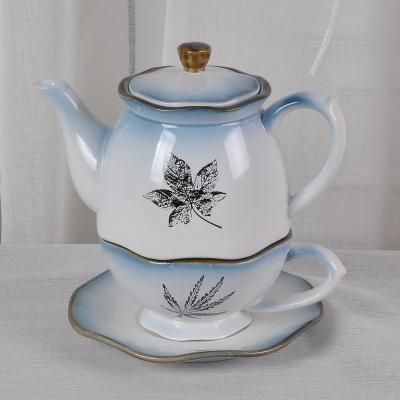 China JIASHUN Eco-friendly Wholesale Ceramic Teapot Set For One Person for sale