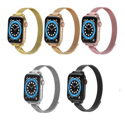 China Fashion. iWatch Strap Milanese Series 3 Band 38mm 40mm 42mm 44mm 41mm 45mm Mesh Strap For Apple Watch Women Sport Watch Band Se 4 5 6 7 for sale