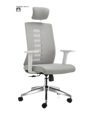 China Adjustable (height) made in china top quality boss modern office chair white manager for sale