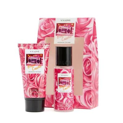 China VV Love 75ml Body Mist With 2 Pieces 85ml Body Lotions Gift Sets Wholesale Body Mist 9059 for sale