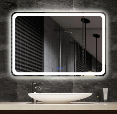 China Tystart Fremed Illuminated Metal Round Bathroom Wall Mounted Led Mirror With Touch Sensor Switch for sale