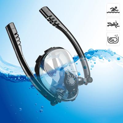 China Snorkeling Breathing Mask Snorkeling Diving Snorkel Mask Double Tube Fog Full Face Separation Snorkel Mask Anti Snorkel for sale