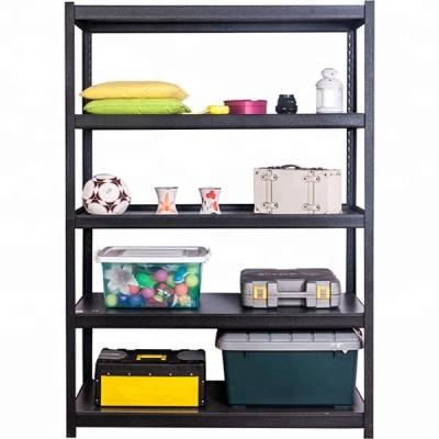 China Corrosion Protection Metal Shelving System Black Shelving In Home Storage for sale