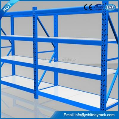 China Q235 Medium Duty Corrosion Protection Steel Warehouse Racking Long Span Shelving For Box Storage for sale