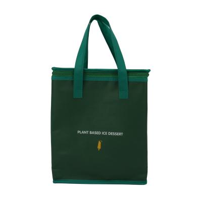 China Waterproof Cubic Eco Non Woven Promotional Recycle Custom logo Print Thermal Cooler Insulated Lunch Bag for sale