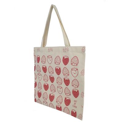 China Handled Your Own Logo heavy duty Printed Natural Semi Cotton Canvas Custom Tote Bag for Shopping for sale