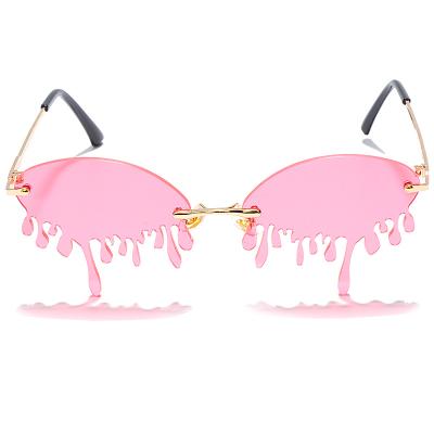 China Fashion Sunglasses Water Drip Drop Tears Fashion Drip Women Newest Sunglasses Women Funny Sun Glasses Sun Glasses for sale