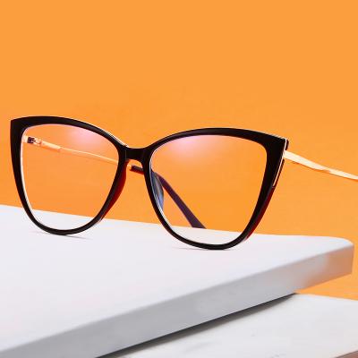 China For Fashion Good Quality SKYWAY Reading Glasses Glasses Frame Metal Cat Eye Anti Blue Light Computer Eye Glasses TR90 for sale