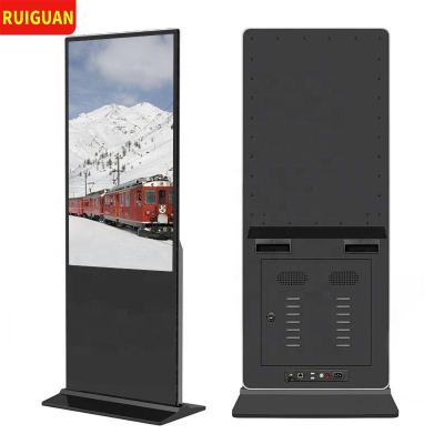 China Indoor 55 Inch Floor Stand Indoor Portable Display Advertising Android Digital Signage for sale