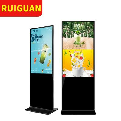 China Indoor 43 49 55 Inch Shopping Mall Indoor Lcd Display Floor Standing Digital Signage Totem Advertising Player for sale