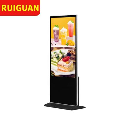 China Indoor 49 55 Inch Android Totem Floor Stand Interactive Touch Screen Kiosk Digital Signage Display Advertising Player for sale