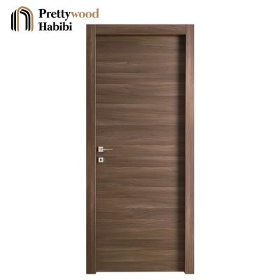 China Prettywood Waterproof Fancy Designs Waterproof Skin Finish Veneer Oak Interior Wood Door for sale