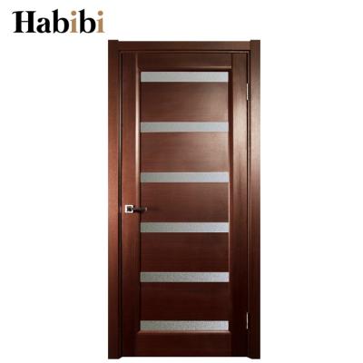 China Latest Modern Design Modern Style Water Resistant Interior Frosted Glass PVC Bathroom Door for sale