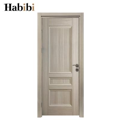 China Custom Function Prettywood Cheap Price Pre-hung 2 Panel Interior Bedroom Melamine Wood Door for sale