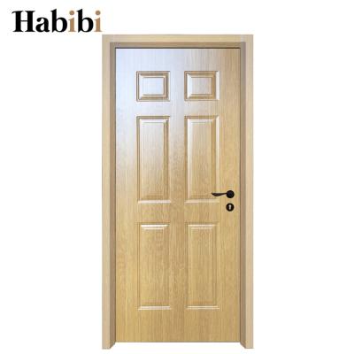 China Cost Performance HDF MDF Melamine Door Wooden Entry Doors Swing Rustic Graphic Design Modern Villa Hotel Apartment Commercial Side Opening for sale