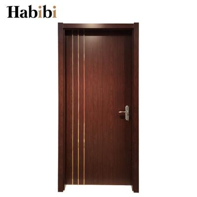 China Dubai UAE Plastic Composite Modern Wooden Door Eco-friendly Waterproof Polish Panel Wood WPC for sale