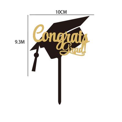 China Lux Graduation New Season Entrance Baking Cake English Graduation Cake Card Decoration Acrylic Graduation Party for sale