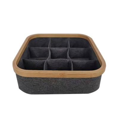 China Sustainable Drawer Organizer Household Customization Non-woven Underwear Storage Box Jars Storage Box Organizer for sale