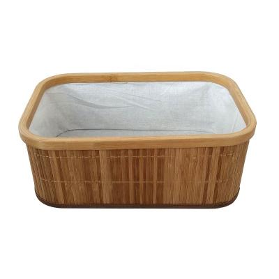 China Sustainable Home Large Capacity Hot Sale Laundry Basket Bamboo Storage Basket For Bathroom for sale