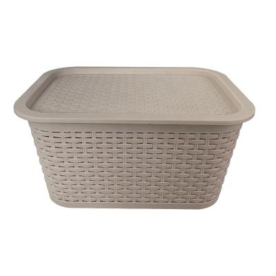 China Sustainable Household Portable Storage Clothes Basket Storage Plastic Laundry for sale