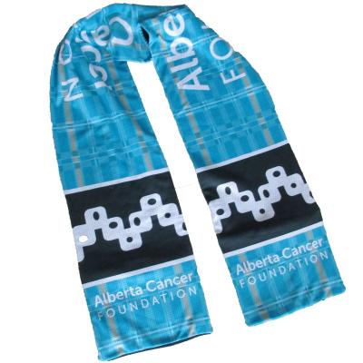 China exterior & Football Fan Sports Scarf Zipper Pocket Indoor Digital Printed Knit Mesh Fabric With Anti Pill Fleece 2 Layers Tank Top Knit Scarf for sale