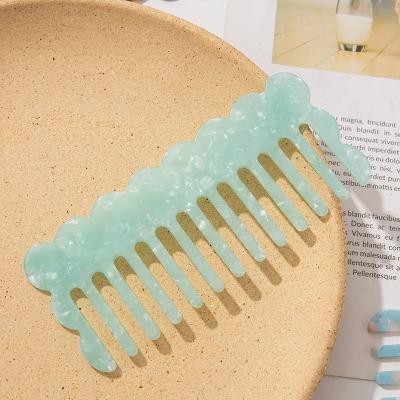 China Fashion Hot Sale Women Acetate Leopard Marbling Tortoise Detangling Hot Combs Wholesale Texture Comb for sale