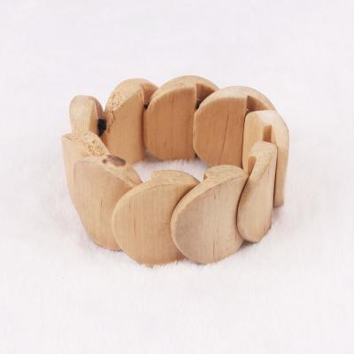 China TRENDY Vintage Round Fashion Wooden Stretch Bracelet for sale