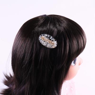 China Mini Oval Hair Claw Clip Girls Hair Clip Acrylic Acetate Smart Daily Custom Plastic for sale