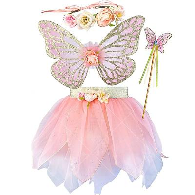 China Fashion Mesh White Butterfly Wing Performance Angel Fairy Wings For Kids for sale