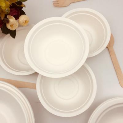 China Disposable Container Microwave Food Sugar Cane Hot Soup Bowls With Plastic Lid for sale