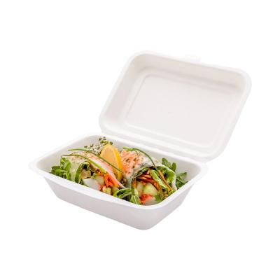 China High Quality Cheap Disposable Disposable Sugarcane Bagasse Rice Food Box for sale