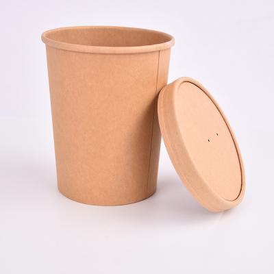 China 26oz kraft paper bowl /food container compostable disposable /paper soup bowl for sale