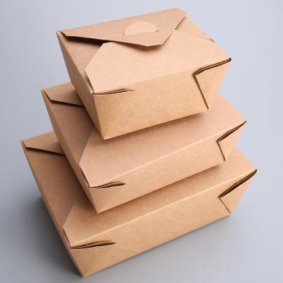 China Wholesale Disposable Food Paper Packaging Boxes Customize Packaging Paper Sandwich Salad Box Take Away Food Box for sale