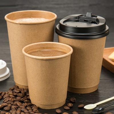 China Eco Friendly Biodegradable Tableware Double Wall Paper Custom Biodegradable Coffee Mug With PLA Lid for sale