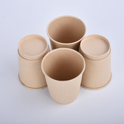 China High Quality Disposable 8oz Packaging Paper Soup Biodegradable Bamboo Cup for sale