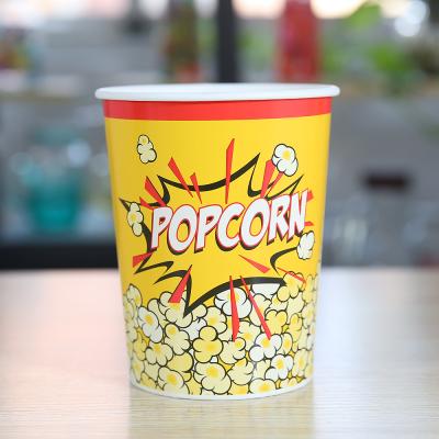 China Food Grade Disposable Popcorn Paper Cup Disposable Custom Printed Bucket for sale