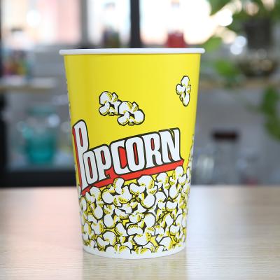 China Printing Paper Popcorn Bucket Disposable Custom Fried Chicken Paper Bucket for sale