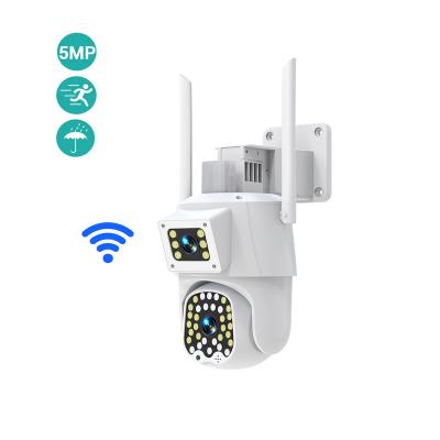 China Human Motion Tracking Dual Lens 6mp 4mp 1080p Wifi Network Ptz Camera Dual Lens CCTV Outdoor Wireless Auto Tracking CCTV Camera for sale