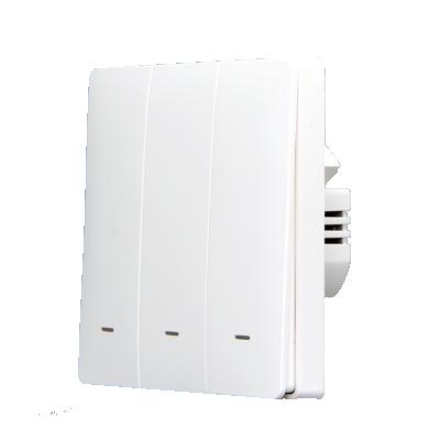 China PC X751A 123 Flame Retardant Single Strip Rocker EU 10A Tuya Zigbee Smart Standard Wall Switch Compatible with Alexa Google Assistant for sale