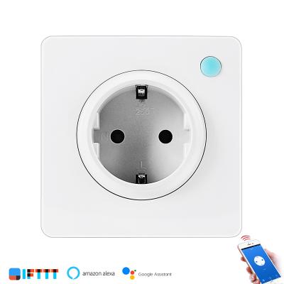 China Alexa Google APP Residential / Multi-Purpose European Style 16A Home Wifi Smart Home Wall Remote Control Switch And Plug Type EU CE ROHS Listed for sale