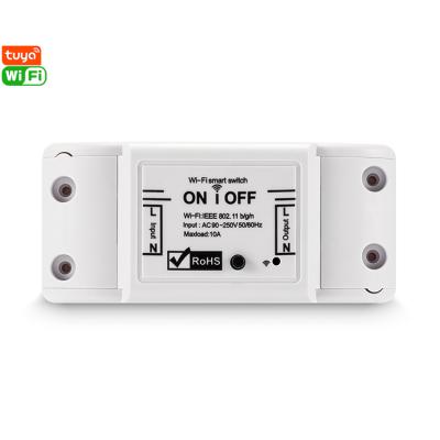 China Life/tuya 10A WiFi Tuya Smart Alexa Echo Google Home Remote Control Relay Switch Breaker Module Smart Smart Lamp Switch Module for sale