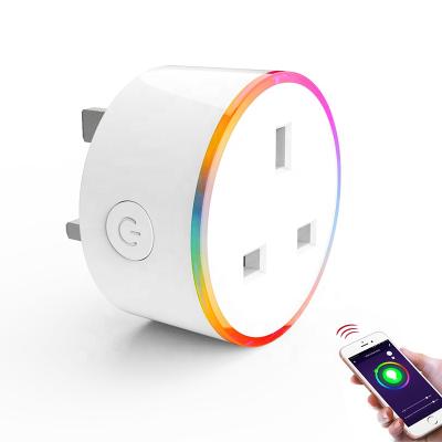 China Free App Control Wall Plug Smart OEM Wholesale Mini RGB Wifi Alexa Smart Plug UK Life 220V Dubai Plug Socket for sale