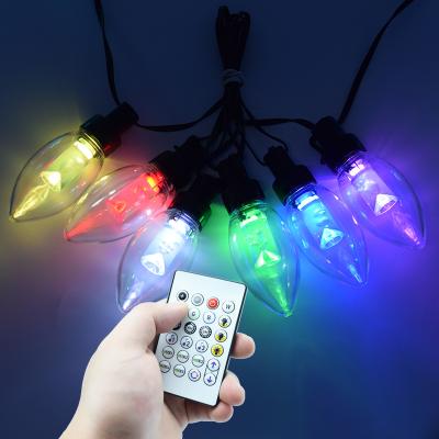 China RGB LED Indoor Outdoor Light Fairy Lights String Bulbs 7.5m/24.6ft 15m/49.2ft Backyard Porch Balcony Party Decorative Lighting for sale