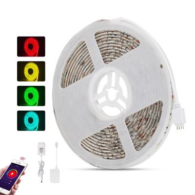 China Outdoor Waterproof Smart Wifi LED Strip Light Holiday Decoration 5m RGB LED Strip Light WiFi Controller led strip wifi for sale