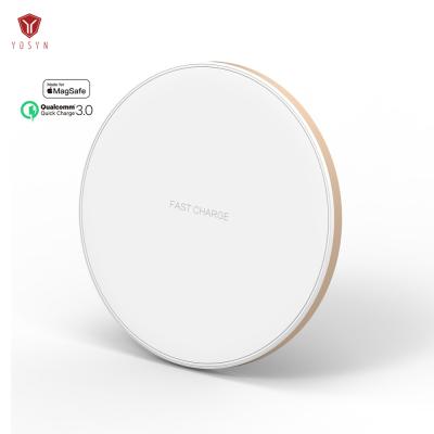 China Smart Match Fast Charging Around Magnetic Cordless Phone Pad GY-68 15W 10w 7.5w Qi Charging Universal Wireless Charger for sale